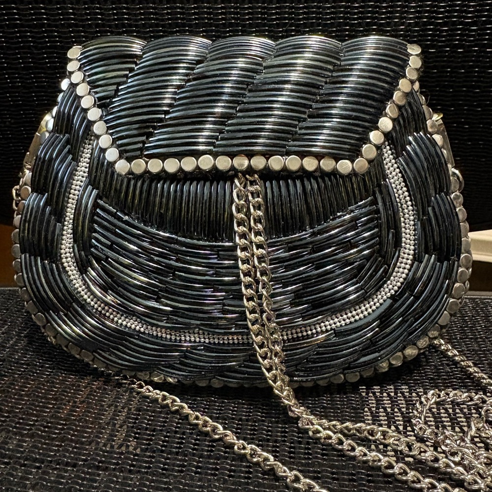 RAMLA Clutch with Chain Detail